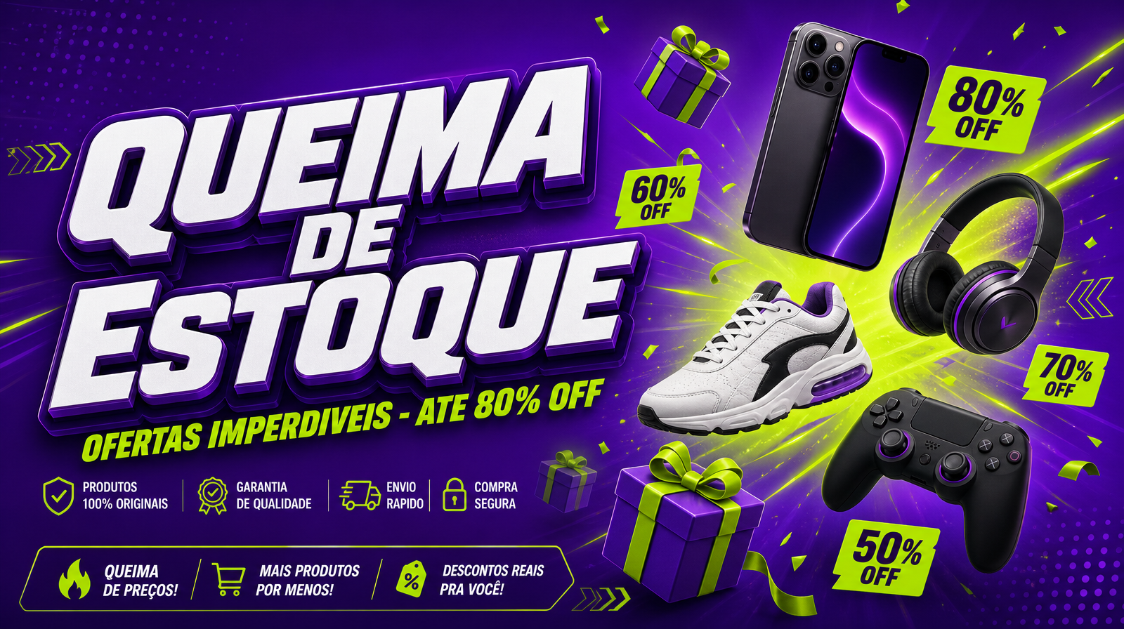 Queima de Estoque — Ofertas imperdíveis